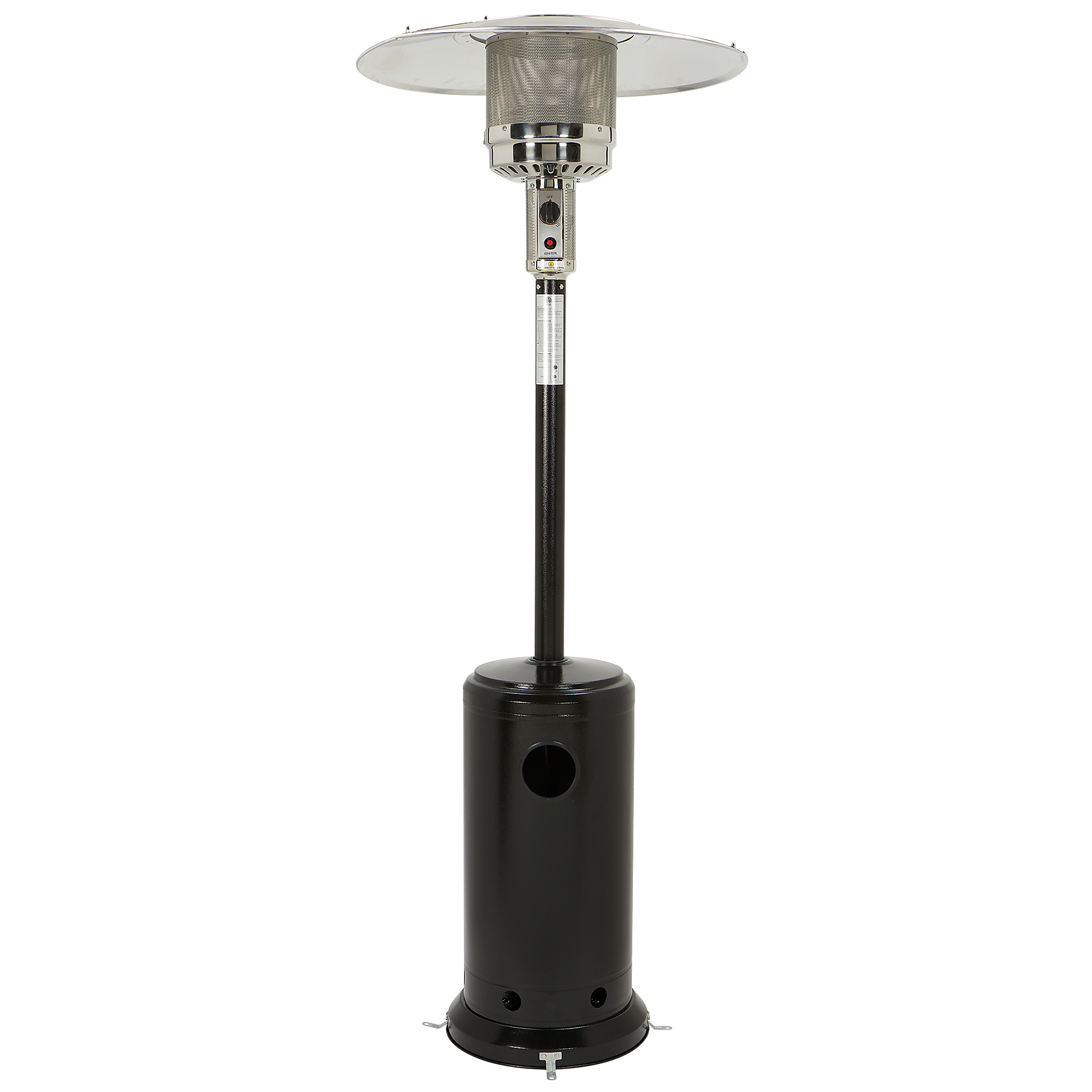 Strongway Galvanized Propane Patio Heater, 32in., 45,000 BTU, Black, Steel